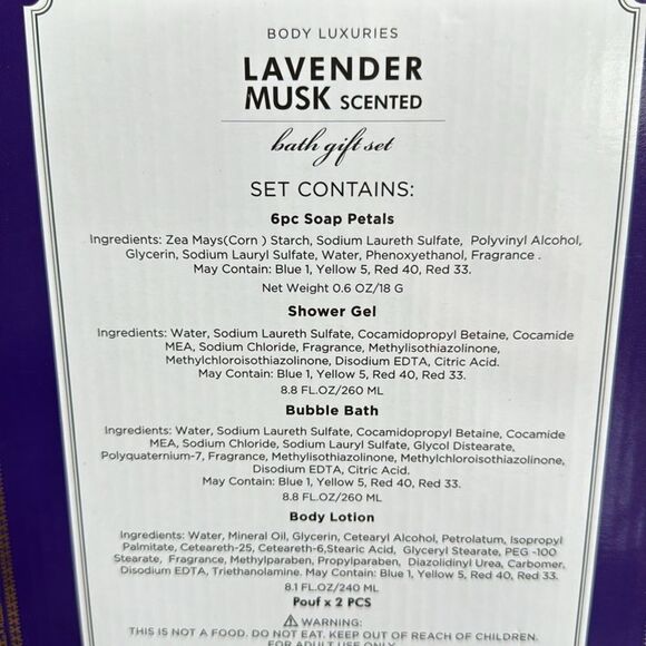NEW body luxuries lavender musk scented bath kit - Picture 6 of 6